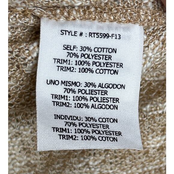 Altar'd State womens small long sleeve tan cream lace tunic top fringe sweater - Picture 4 of 8